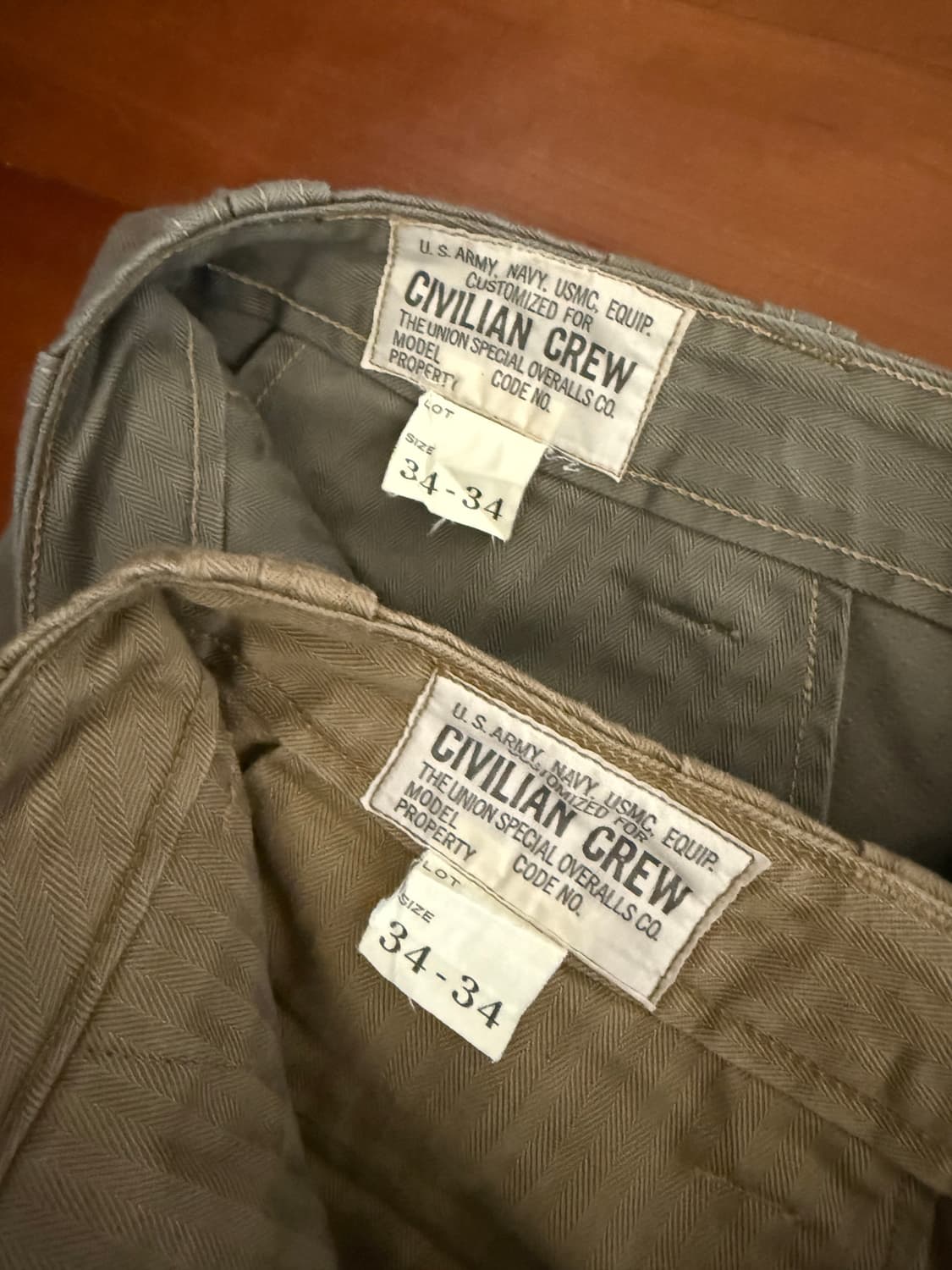 프리휠러스 m1942 CUT-LENGTH TROUSERS 카키베이지 상품이미지2