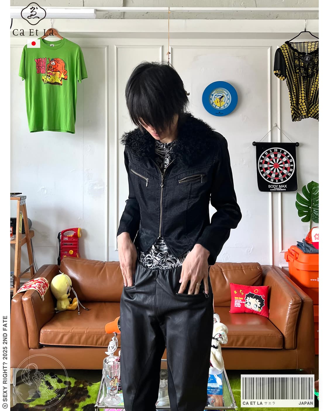 Ca Et La サエラ Tibet Lamb Fur Trim Jacket 상품이미지1