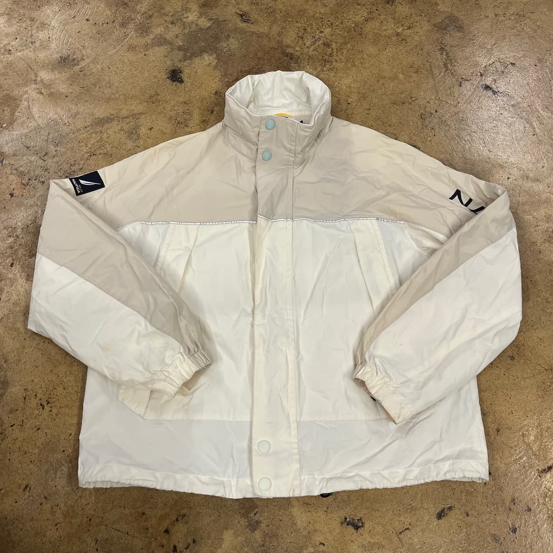 [정품/M] 노티카 화이트 배색 바람막이 점퍼 b15 상품이미지2