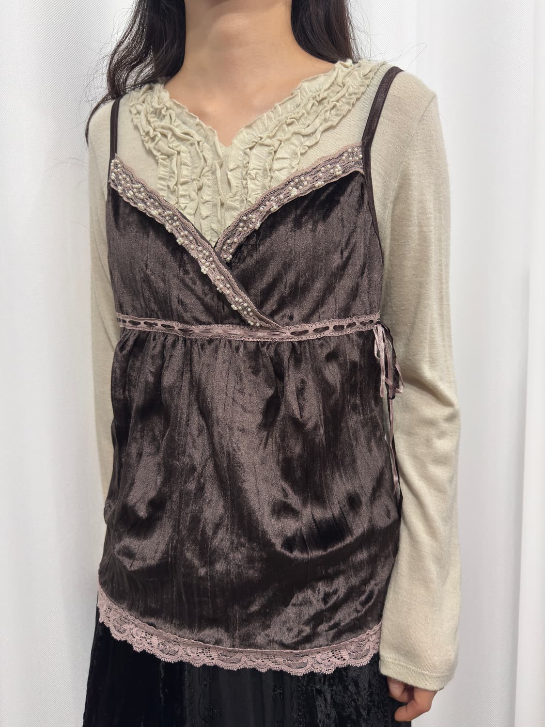 velvet sleeveless 상품이미지2