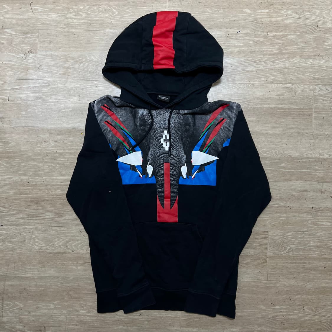 마르셀로 불론 엘리펀트 그래픽 빅 프린팅 후드티 [블랙] XS/85 상품이미지1