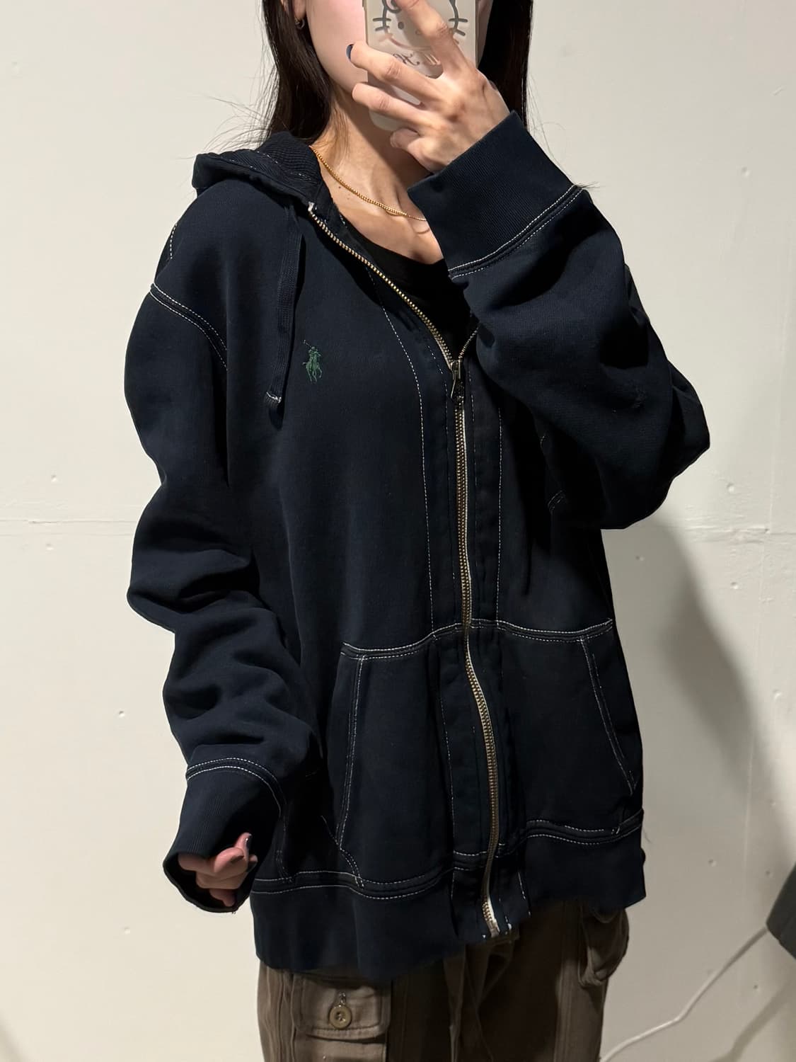 폴로 랄프로렌 포니 스티치 후드집업 상품이미지2