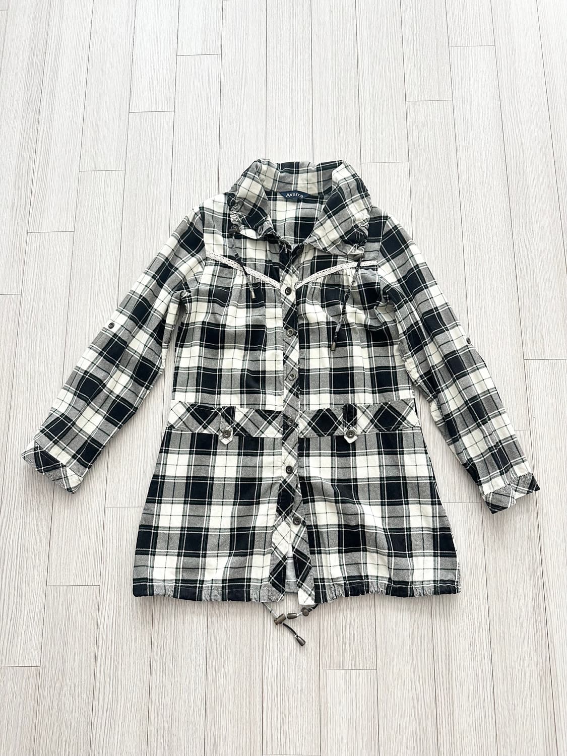 jpn 하구미 스즈코 히피 모리걸 핀터깔 상의세트 야상자켓 아우터 상품이미지2