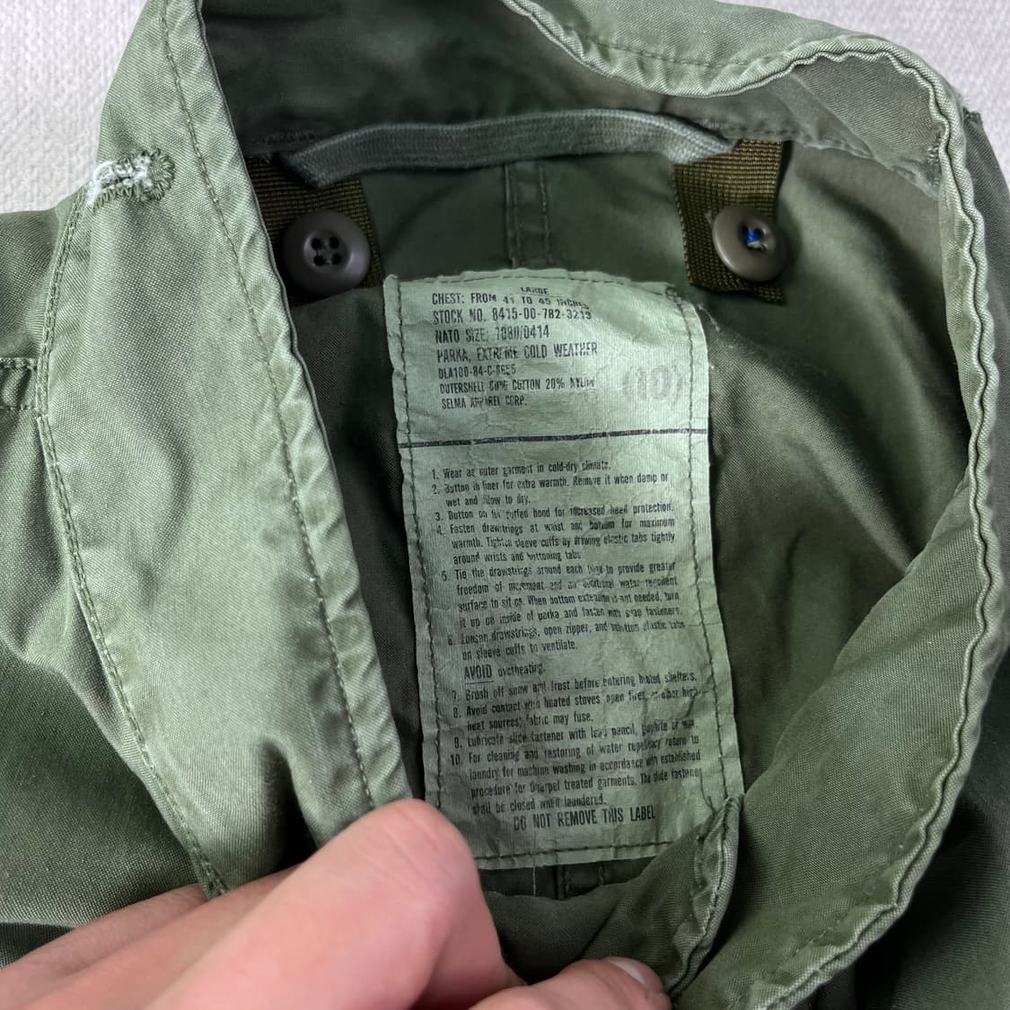 105 미군오리지널 70s m65 캐파카 피쉬테일 야상자켓 상품이미지3