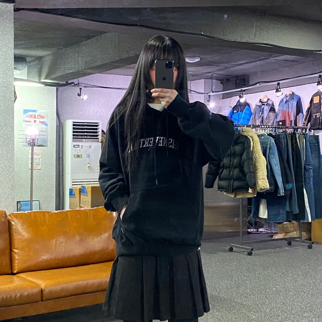 디스이즈네버댓 아치로고 블랙 후드티 B4087 상품이미지1