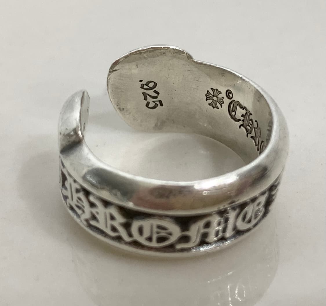 [US 6.5] 크롬하츠 스크롤 라벨 링 스몰 반지 상품이미지6