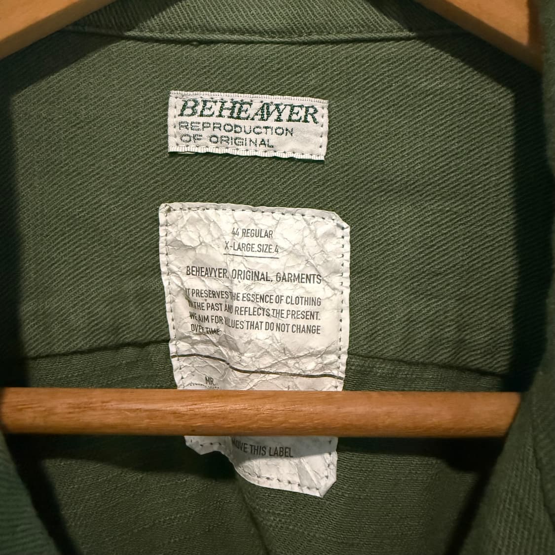 [4]비헤비어 퍼티그 셔츠 올리브 상품이미지2