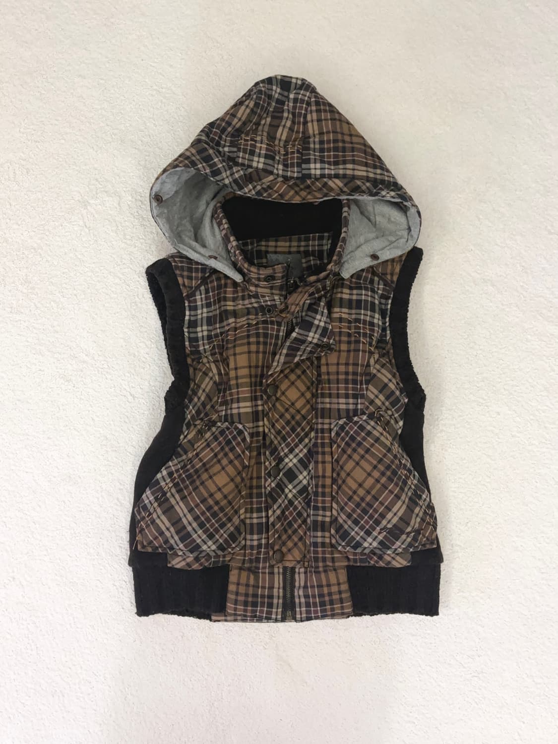 일본빈티지 초코 니트 후드 베스트 빈티지베스트빈티지조끼니혼진너드 상품이미지1