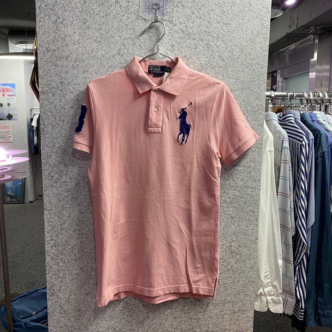 폴로랄프로렌 빅포니 핑크 카라넥티 B4610 상품이미지2