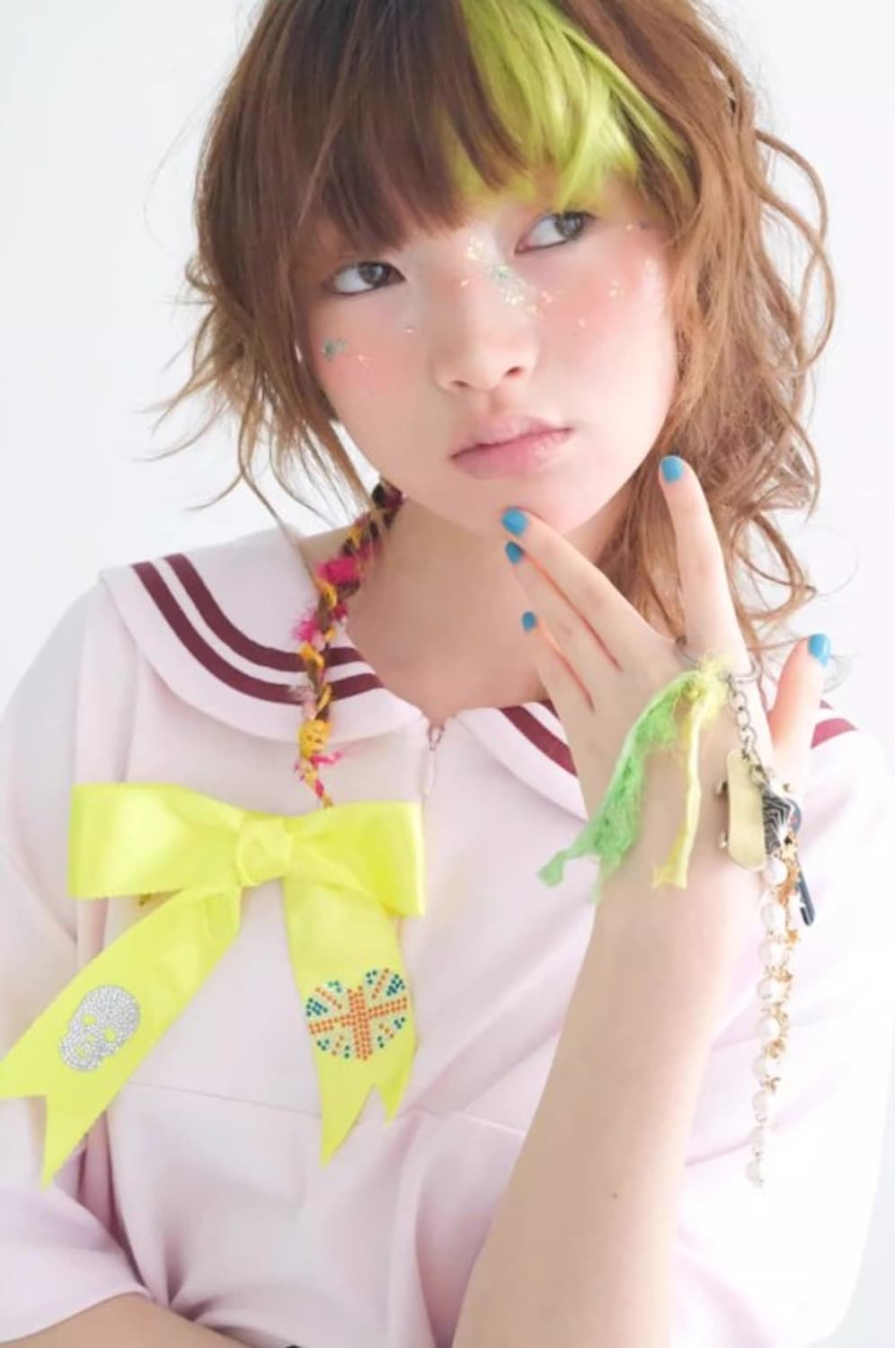 sailor collar mesh loose top 상품이미지4