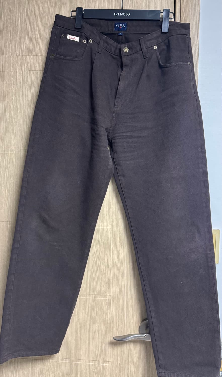 NOAH 노아시티하우스 브러시드 플리츠 진 퍼지 32사이즈 상품이미지1