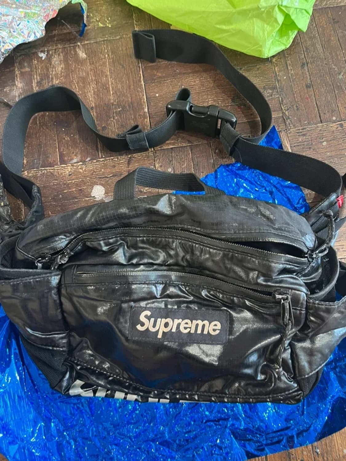 17FW 슈프림 코듀라 웨이스트 백 블랙 상품이미지1