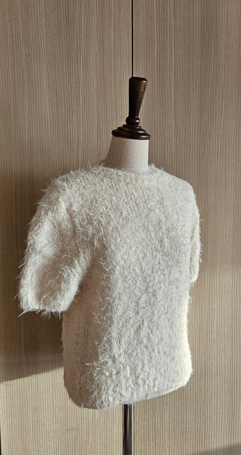 (1회시착)퍼 텍스처 반팔 니트 | 울혼방 | FREE | 국내제작 상품이미지4