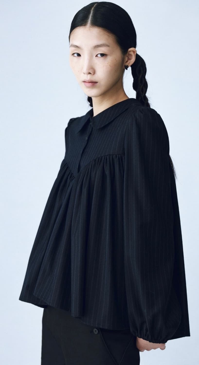 Cosmoss wool collar shirt 블라우스 상품이미지1