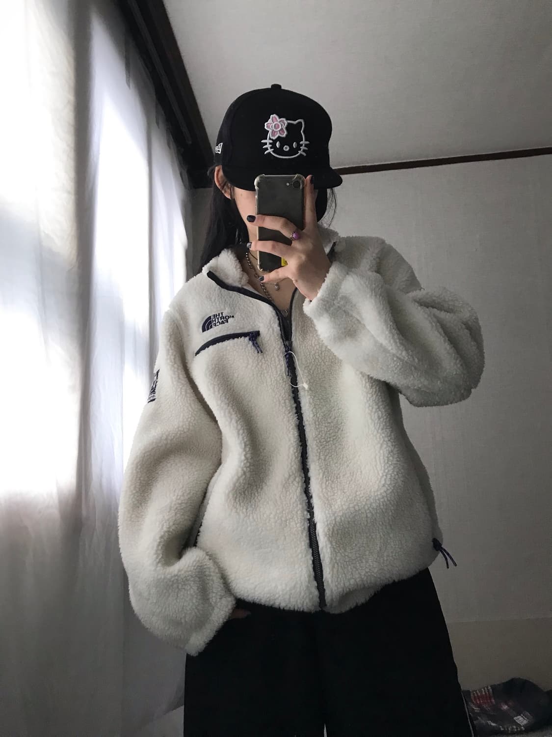 노페 아이보리 후리스 상품이미지5