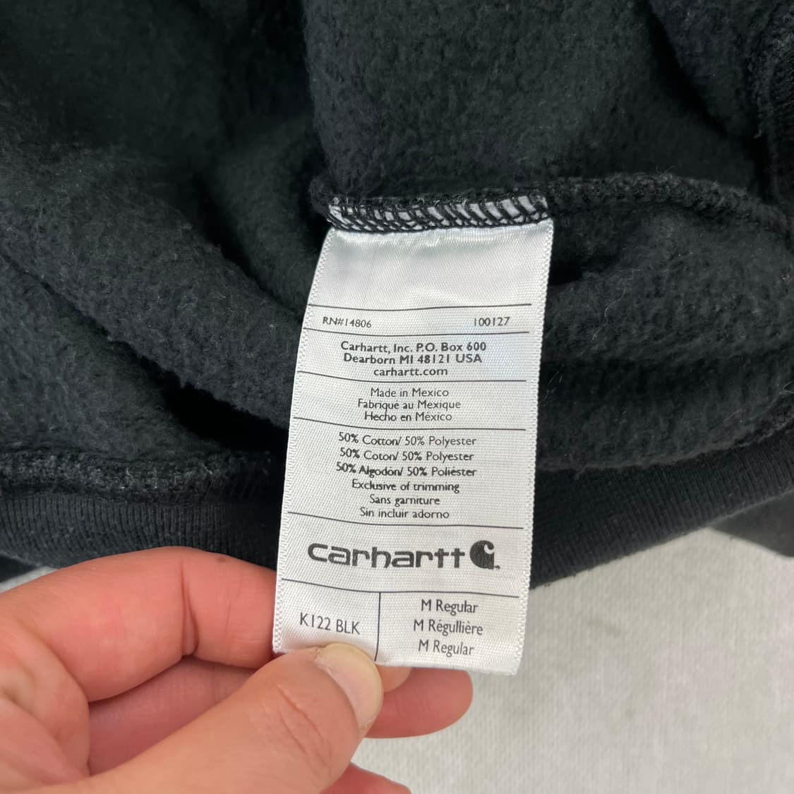 100 칼하트 블랙 후드집업 상품이미지5