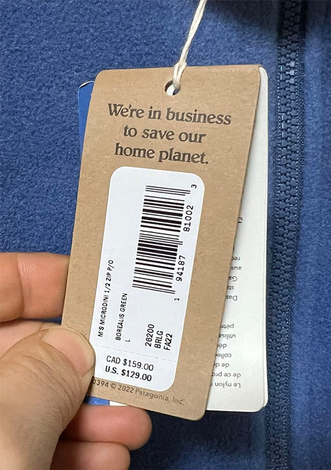 파타고니아 마이크로디니 새상품 남자 풀오버 후리스 100-105 상품이미지4