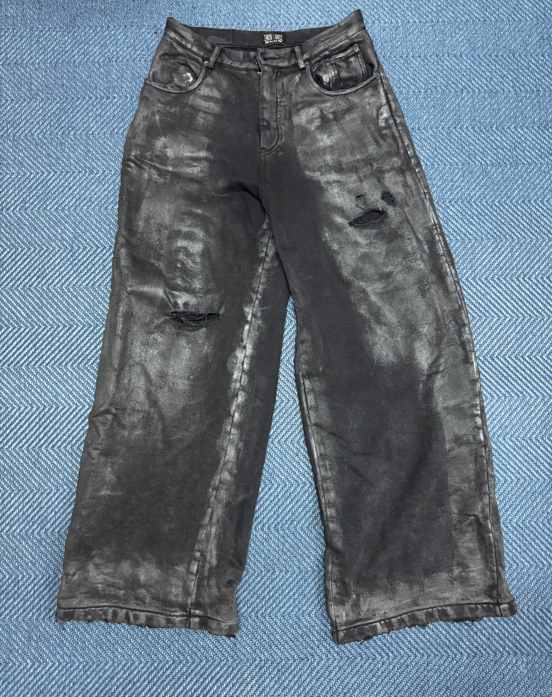 emostanceclub 코팅 스웻배기 팬츠 상품이미지1