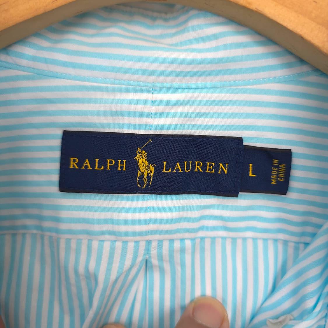 랄프 로렌 Ralph Lauren 남성 스트라이프 셔츠 L 상품이미지5