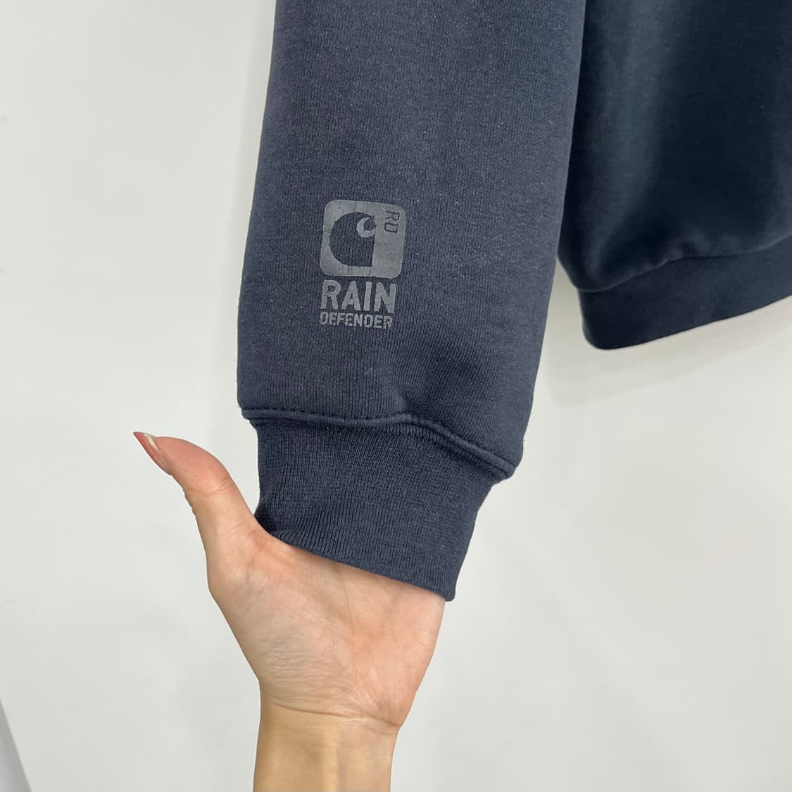 칼하트 레인디펜더 네이비 써멀 후드집업 상품이미지5