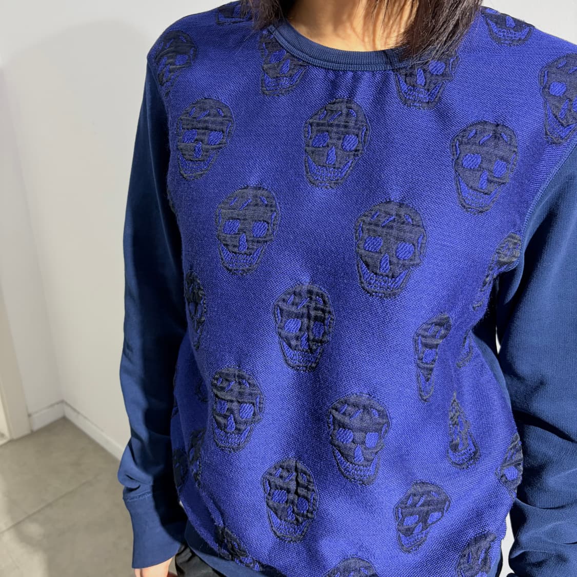 알렉산더 맥퀸 11주년 아키이브 해골 자카드 맨투맨 상품이미지2