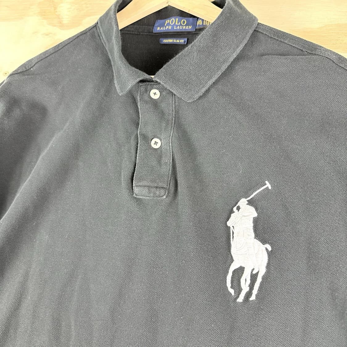 폴로 랄프로렌 빅포니 카라티 블랙 화이트 상품이미지3