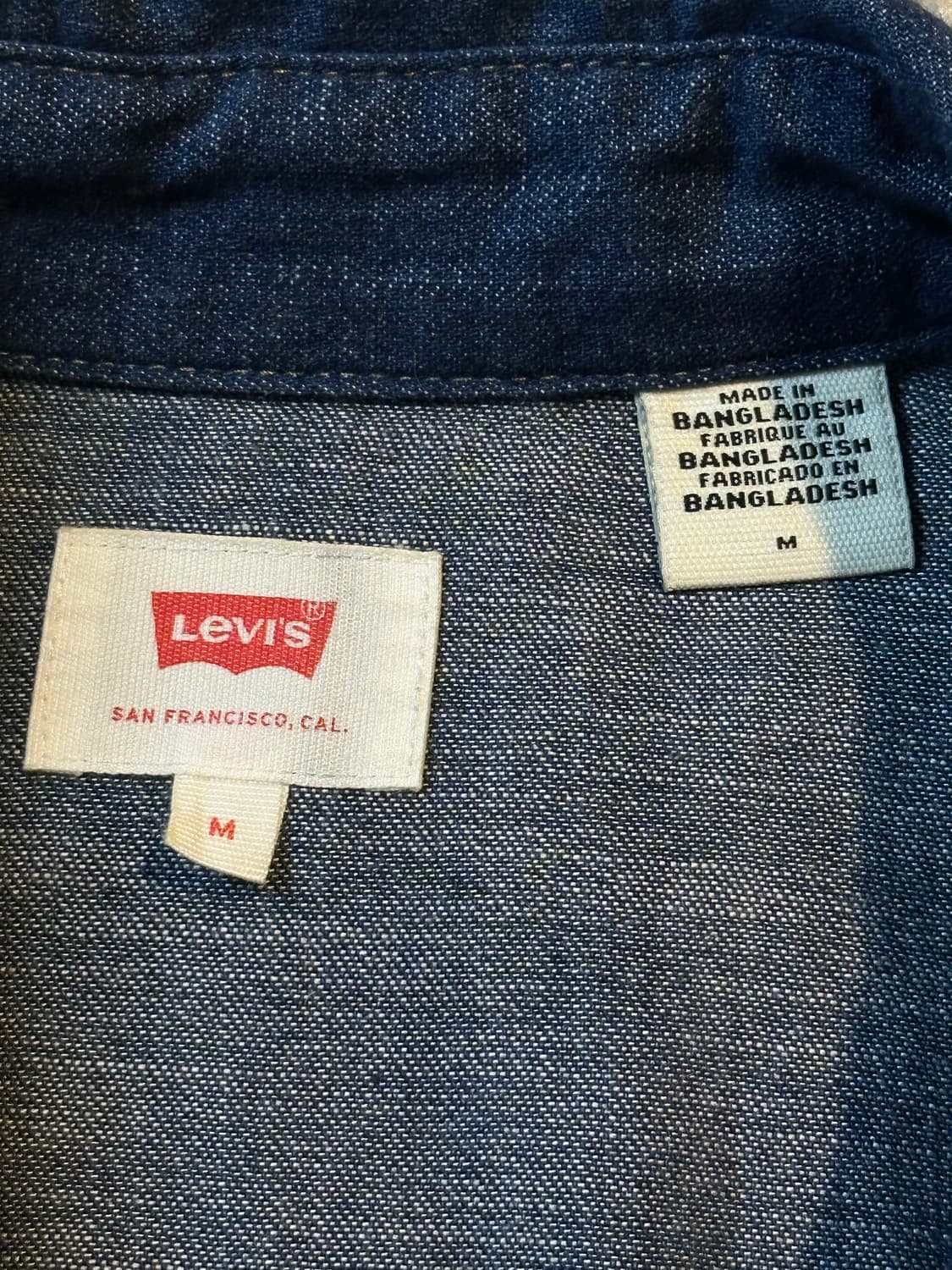 리바이스 LEVI'S 웨스턴 투포켓 데님 셔츠 중청 상품이미지4