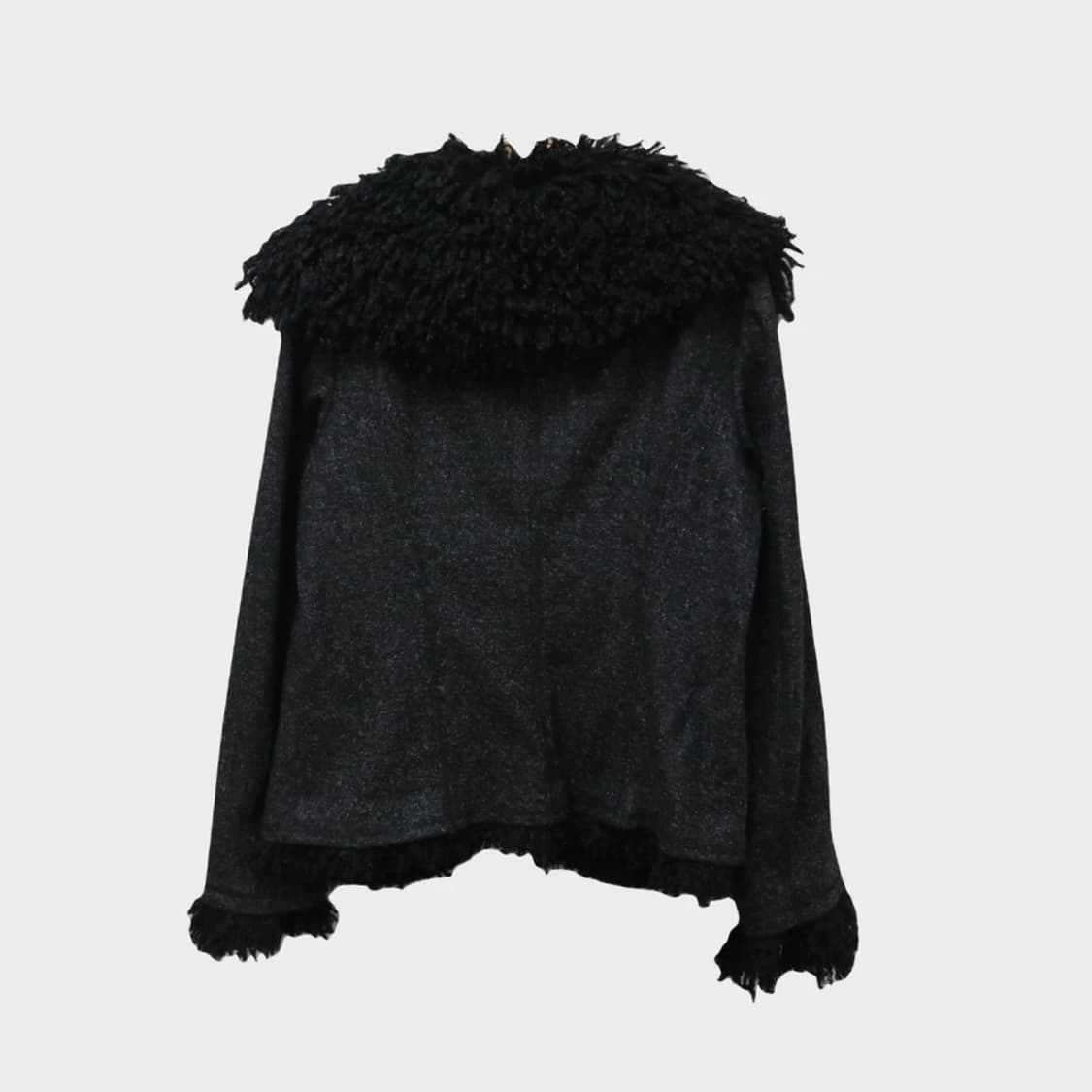 EIKO KONDO 퍼 카라 울 혼방 트위트 자켓 61748 상품이미지2