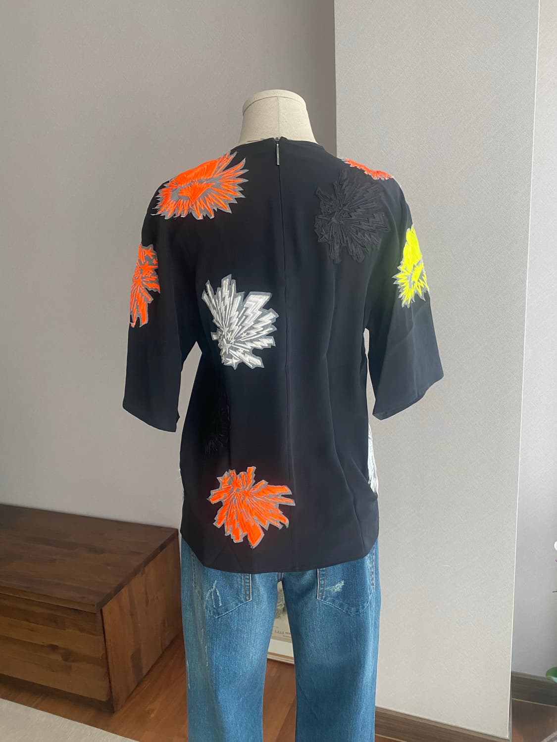 MSGM 아트웤 실크 블라우스(38) 상품이미지4