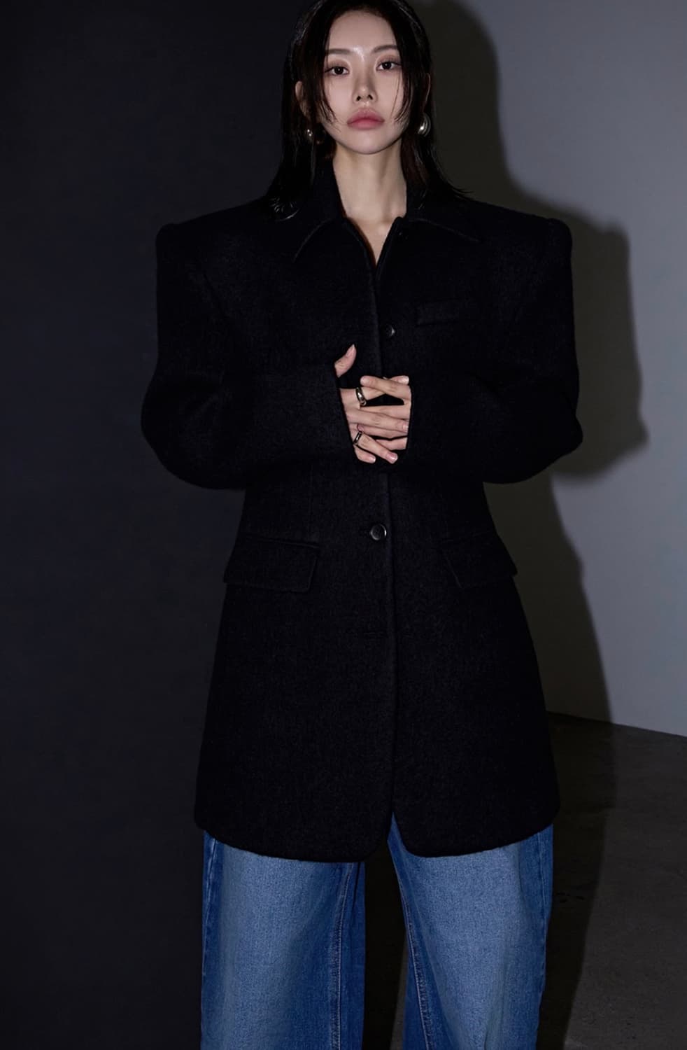 랑거 langer 싱클레어 울 알파카 블렌드 코트 브라운 컬러 상품이미지10