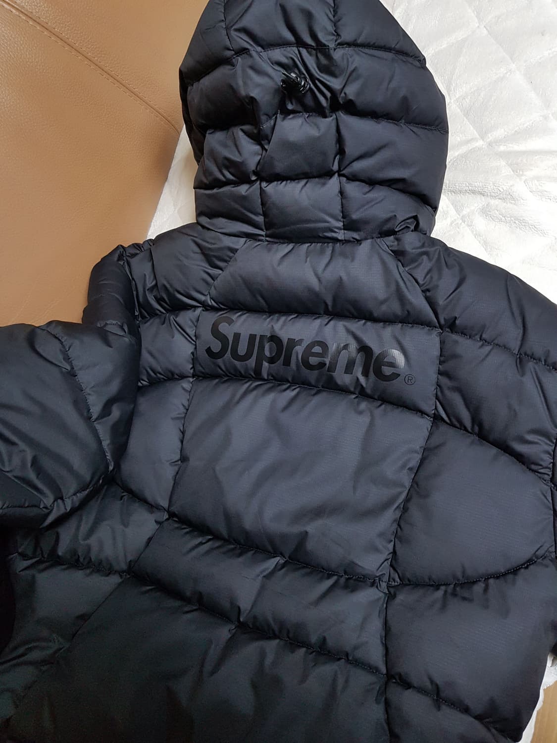 슈프림 와프 후드 퍼피 패딩 자켓 블랙 21FW 상품이미지4