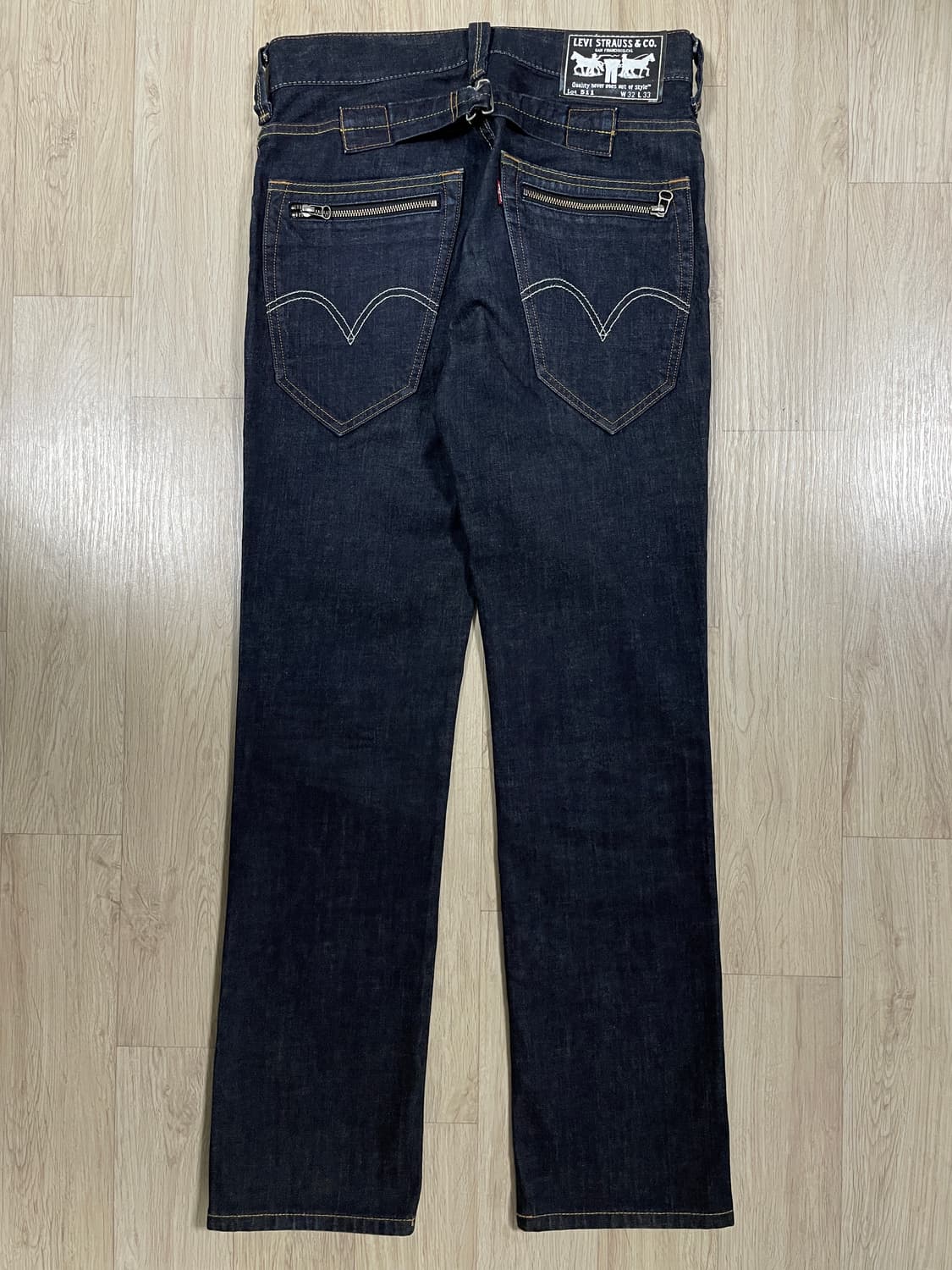 32) 00's 리바이스 재팬 511 슬림핏 신치백 진청 데님팬츠 상품이미지3