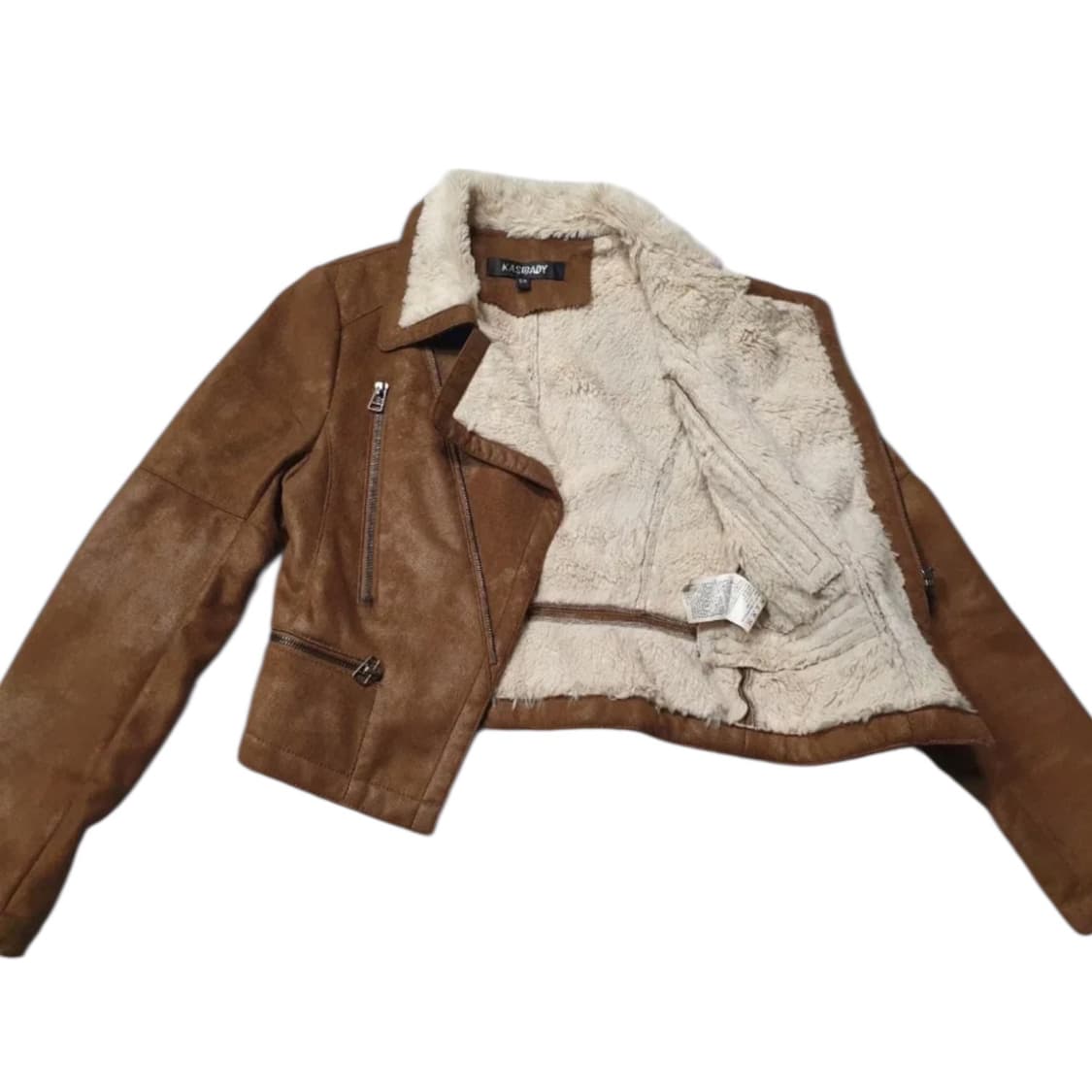 빈티지 바이커 무스탕 크롭 자켓 상품이미지2