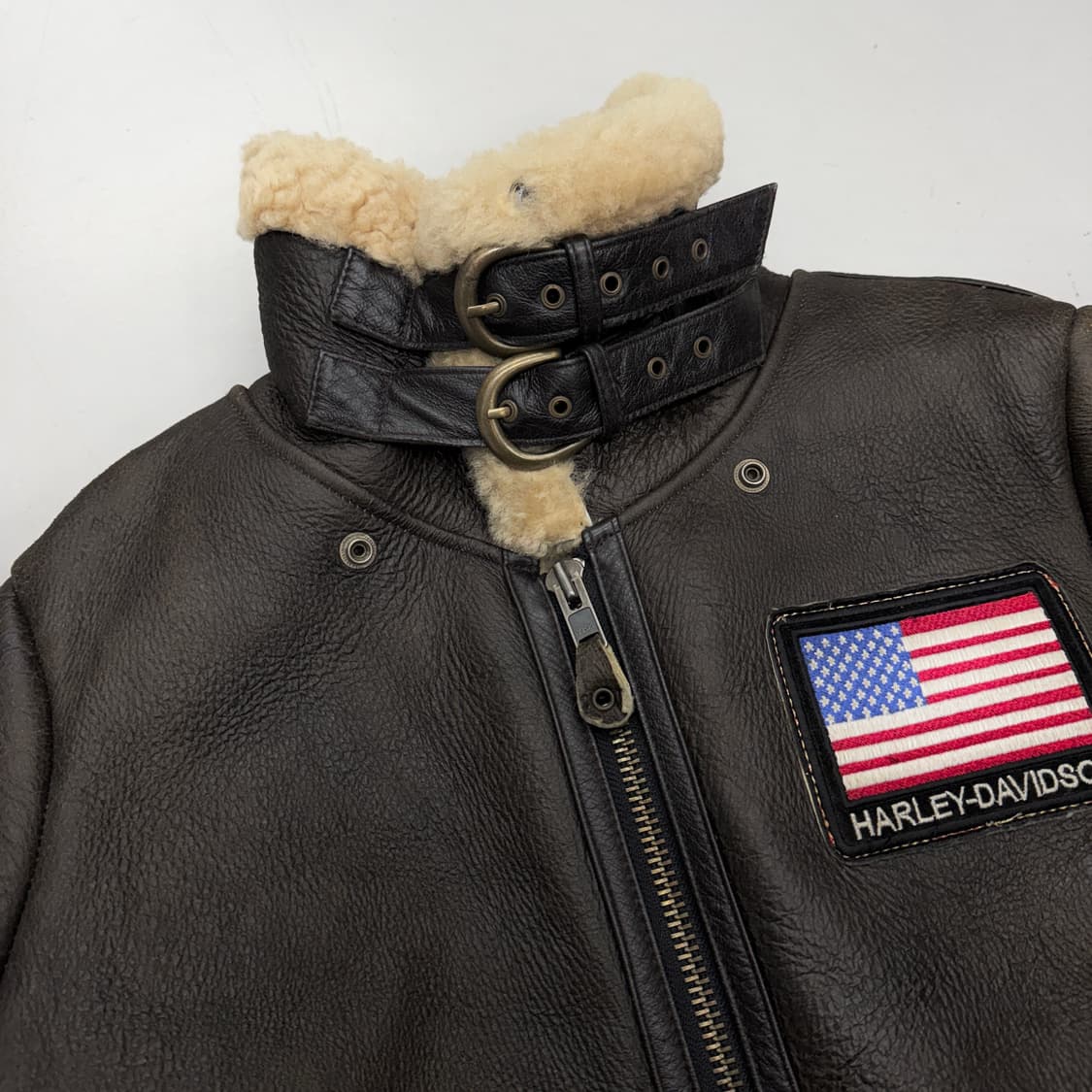 할리데이비슨 B-3 패치 커스텀 램스킨 양가죽 무스탕 자켓 상품이미지5