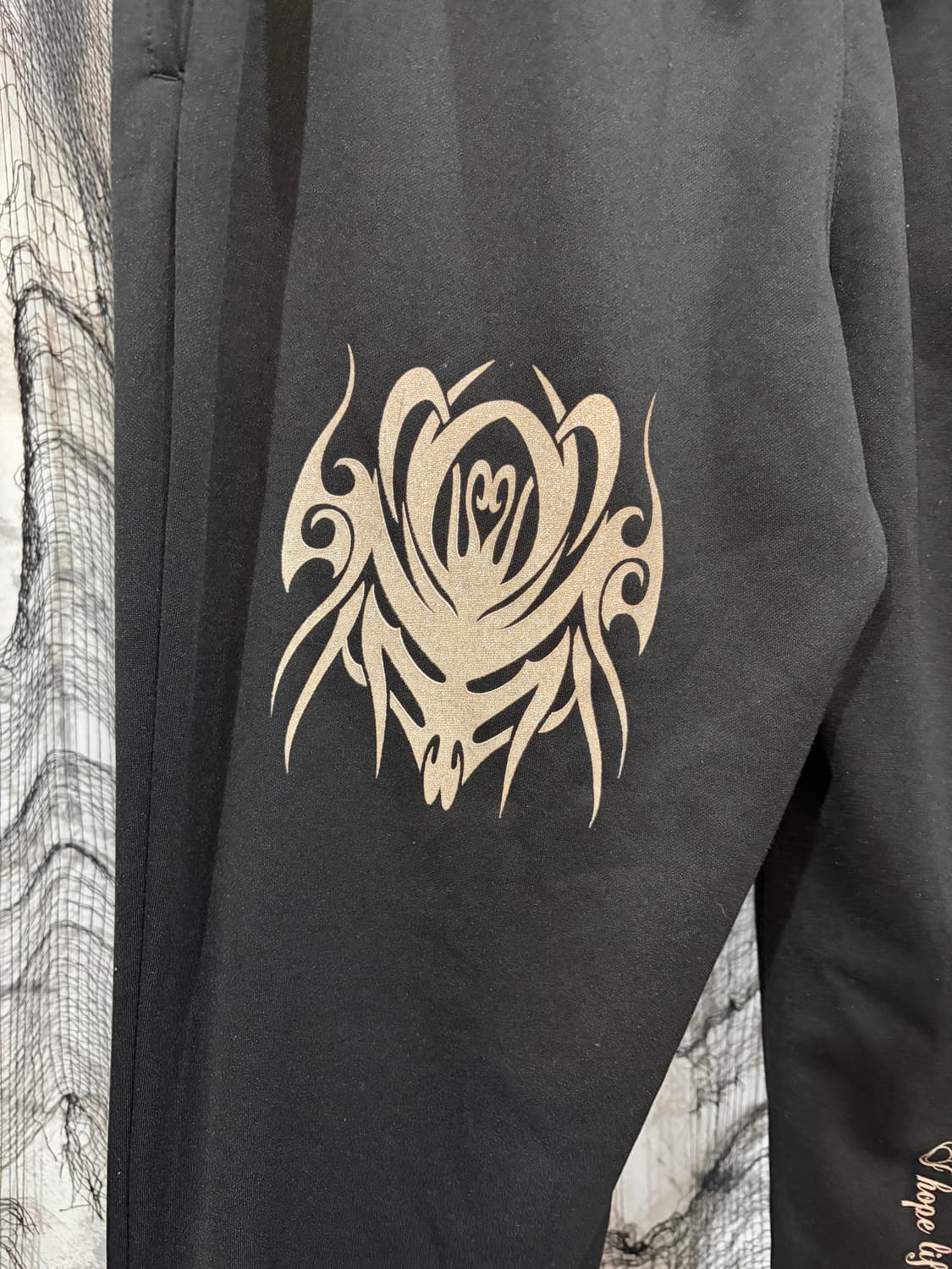 Y2K cross lettering Glitter pants 상품이미지6