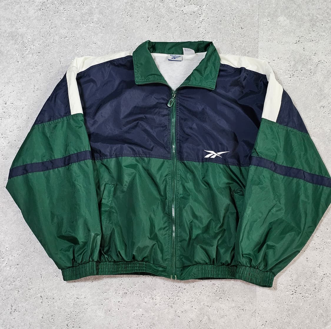 리복 90s 딥그린 배색 바람막이 오버핏 자켓 상품이미지2