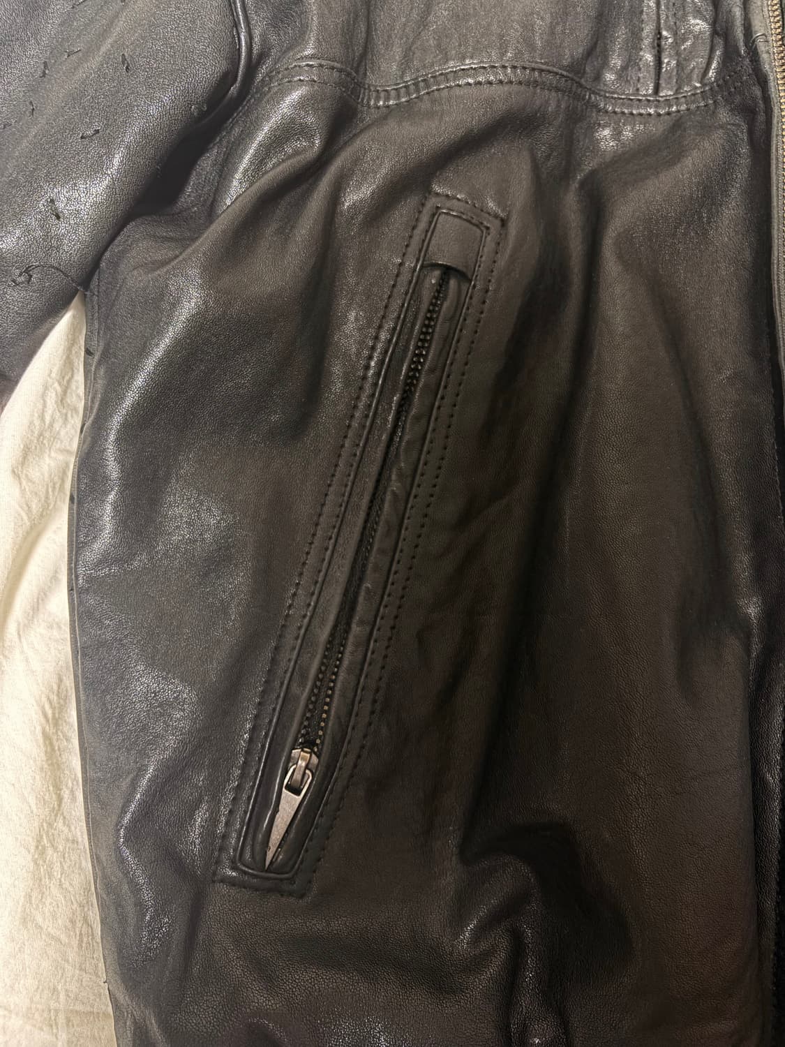 존갈리아노 레더 후드 상품이미지3