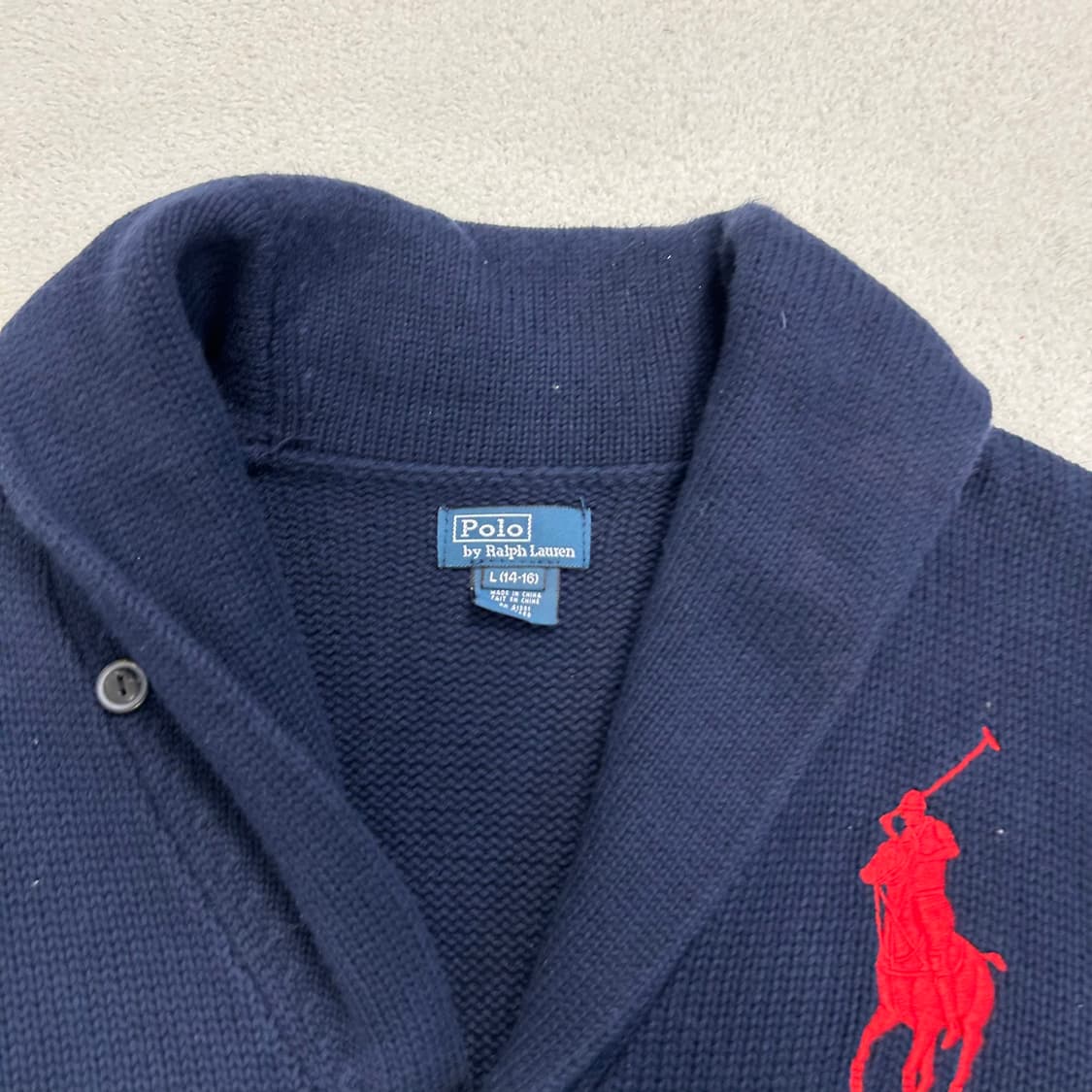 Polo Navy Big Pony Shawl Collar Cardigan 상품이미지6