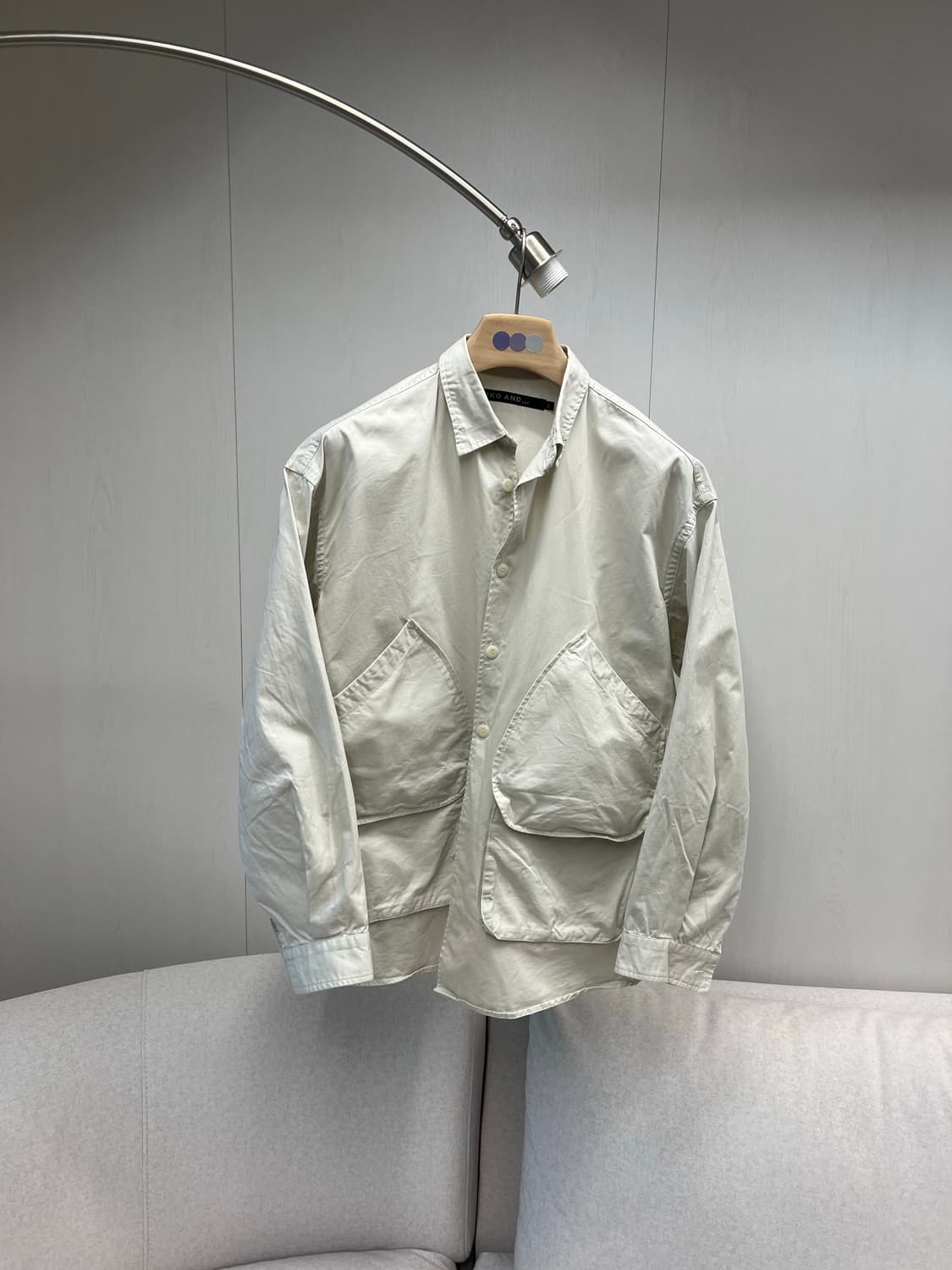 니코앤드 아이보리 코튼 셔츠 자켓  상품이미지2