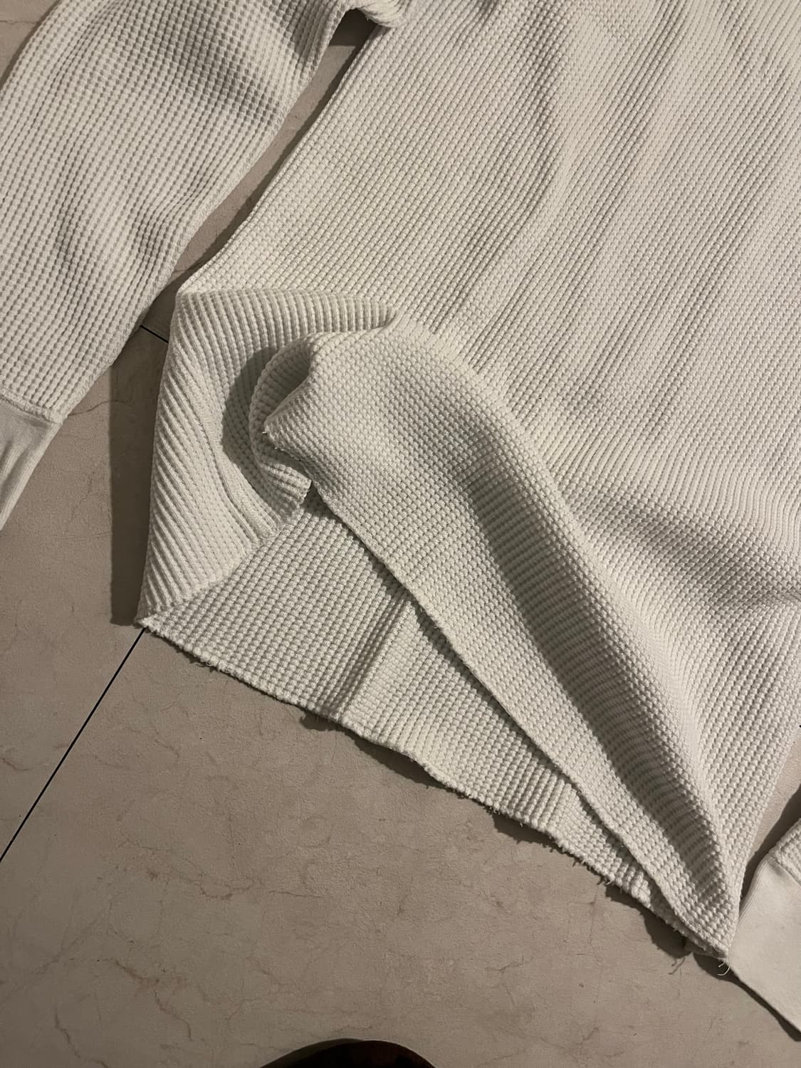 빔즈 Beams made in japan 크림 와플 맨투맨 상품이미지5