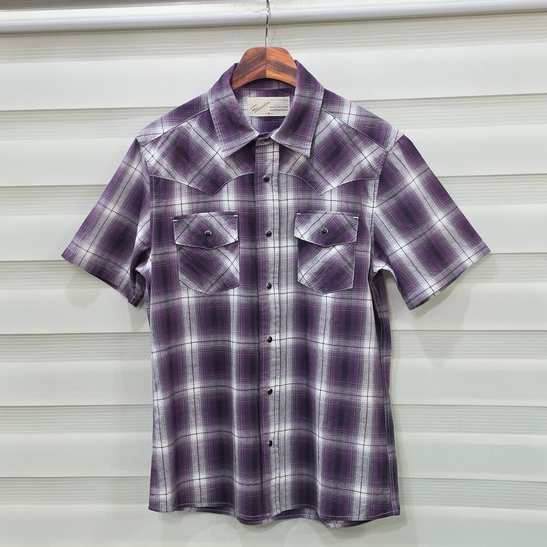 Thruxton 웨스턴 반팔 체크셔츠 - M 상품이미지1