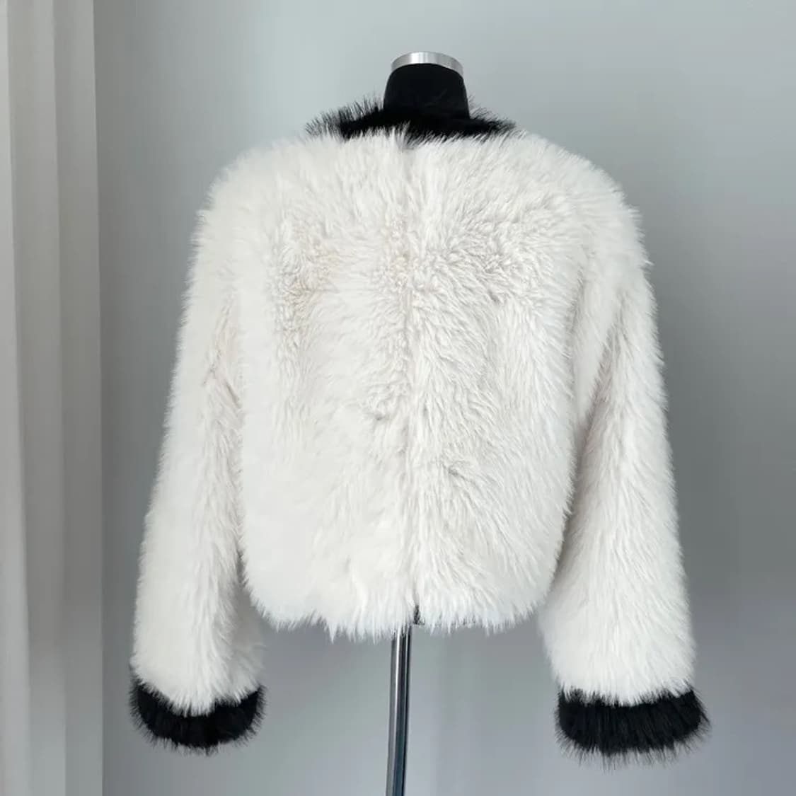 배색 퍼자켓 상품이미지2