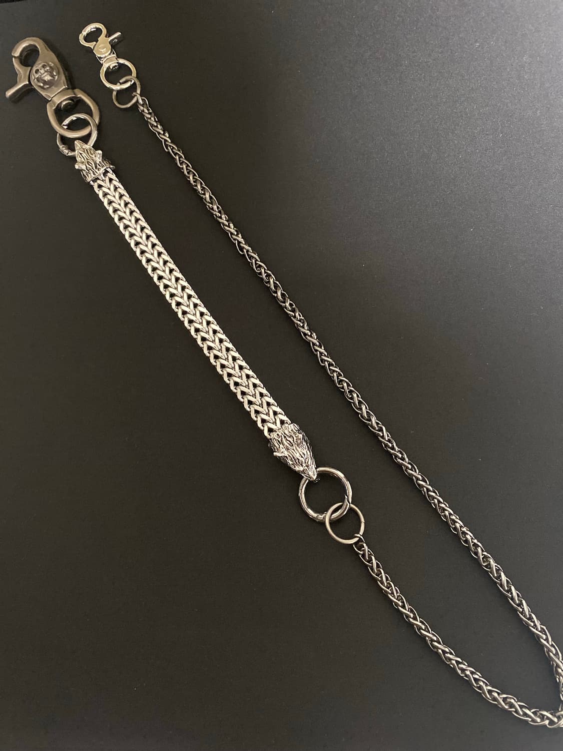 롱&숏 스컬 바지 체인 상품이미지3