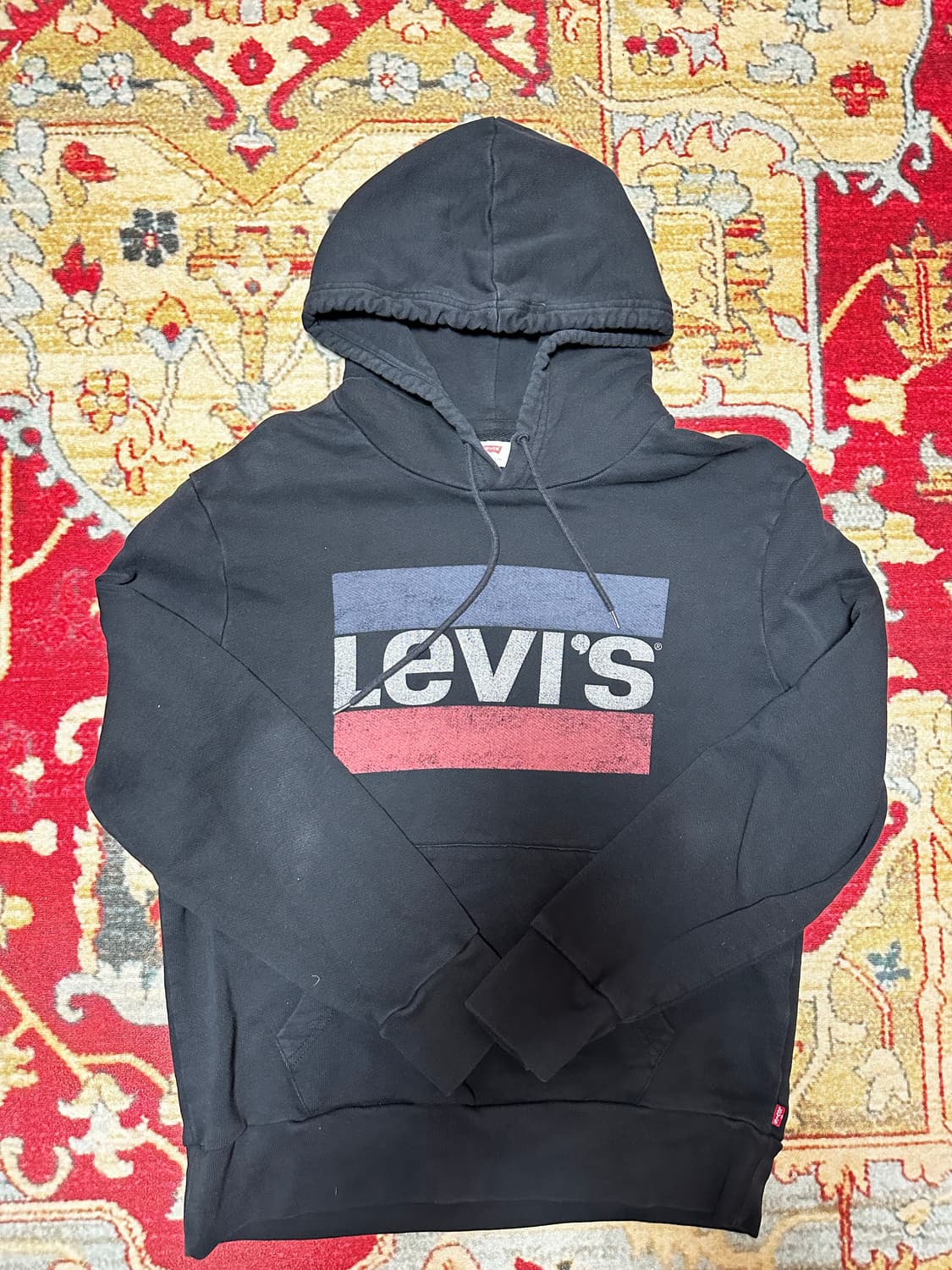 리바이스 로고 후드 블랙 S 상품이미지1