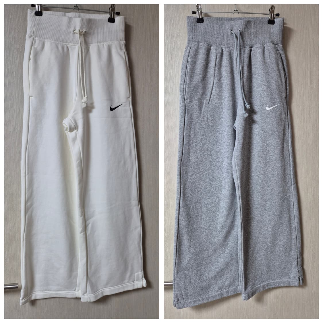 나이키 피닉스 팬츠 플리스 팬츠 xs 화이트.그레이 두가지 상품이미지1