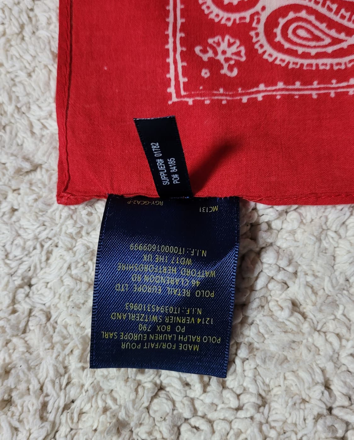 RUGBY 폴로 랄프로렌 반다나 상품이미지5