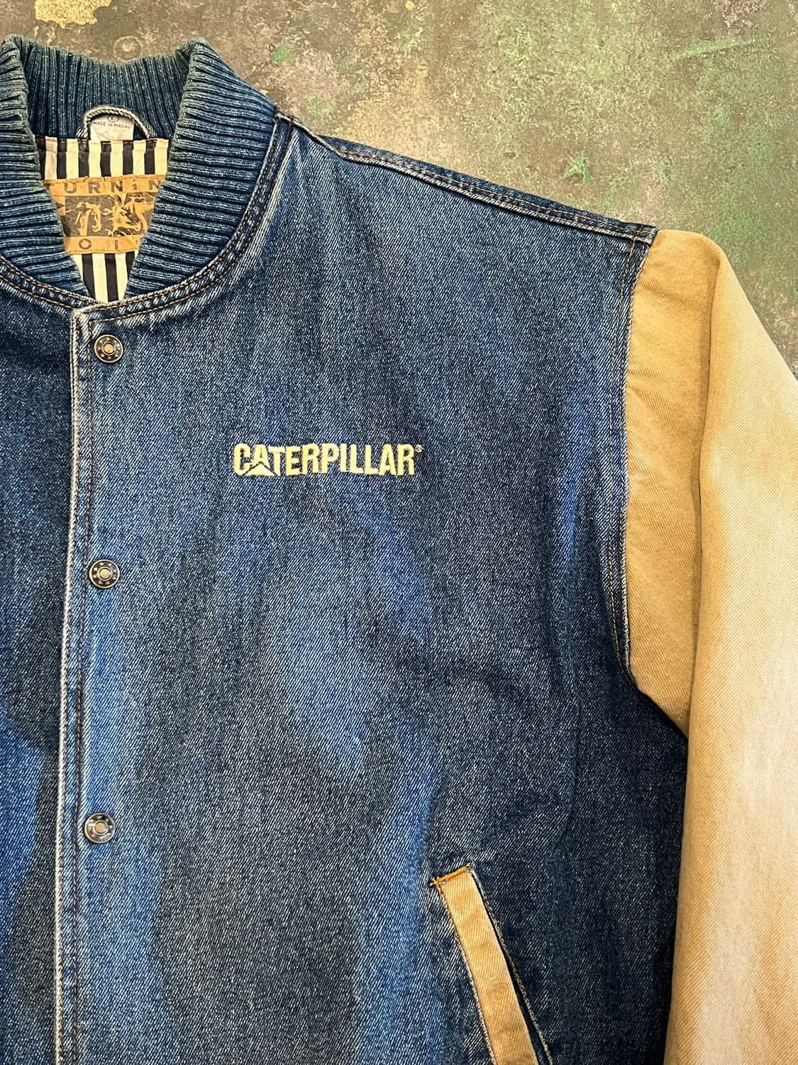 90's [L] 캐터필러 CAT 스타디움 자켓 워크웨어 빈티지 봄버 상품이미지4
