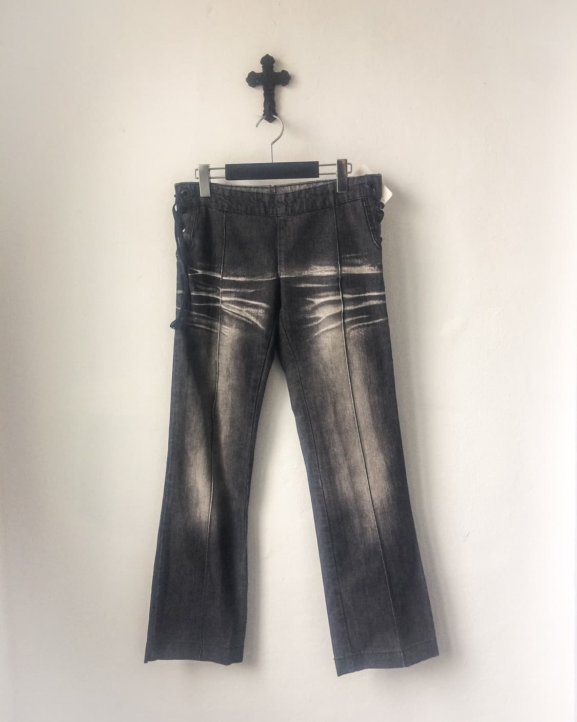 Side lace up point washing pants 상품이미지2