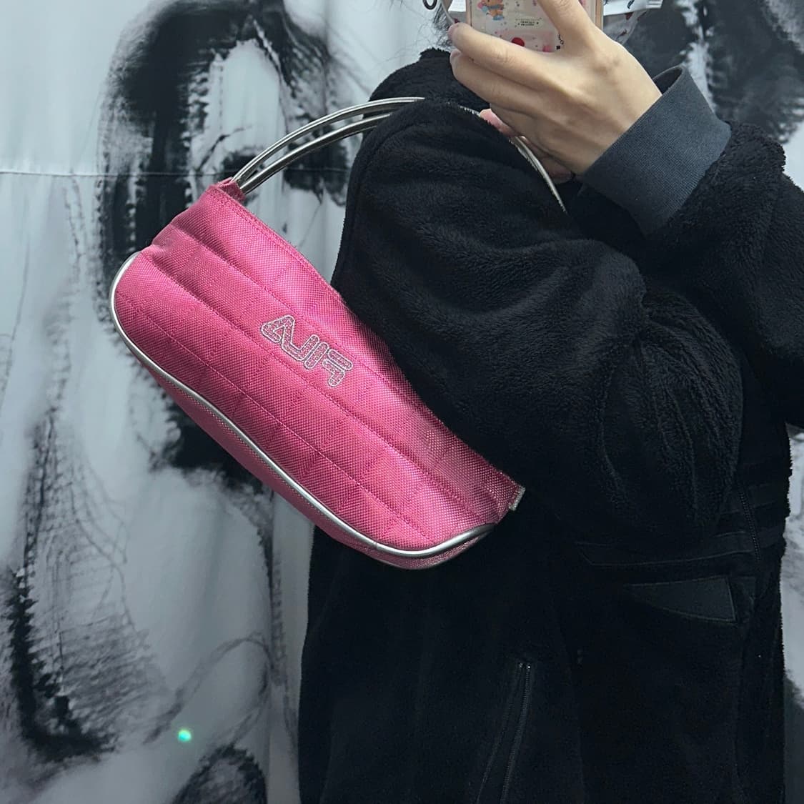 휠라 Y2K 핑크 퀄팅 미니토트백 상품이미지1