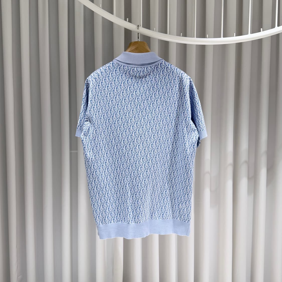(A+/S) / 디올 오블리크 폴로 반팔 셔츠 블루 상품이미지5